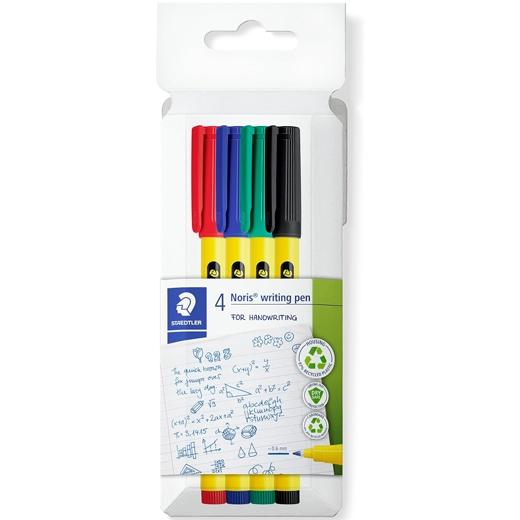 Staedtler Rotulador Noris Writing Pen 307 Punta Fina Caja 4 Unidades Colores Surtidos Staedtler Rotulador Noris Writing Pen 307 Punta Fina Caja 4 Unidades Colores Surtidos