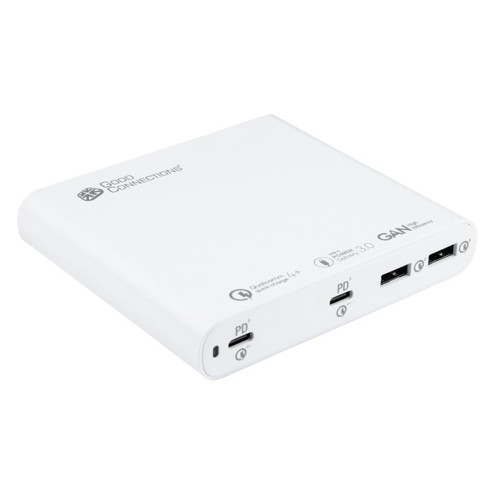 GoodConnections Estación de carga rápida de escritorio 120W 4 puertos (2xUSB-C/2xUSB-A) Blanco GoodConnections Estación de carga rápida de escritorio 120W 4 puertos (2xUSB-C/2xUSB-A) Blanco