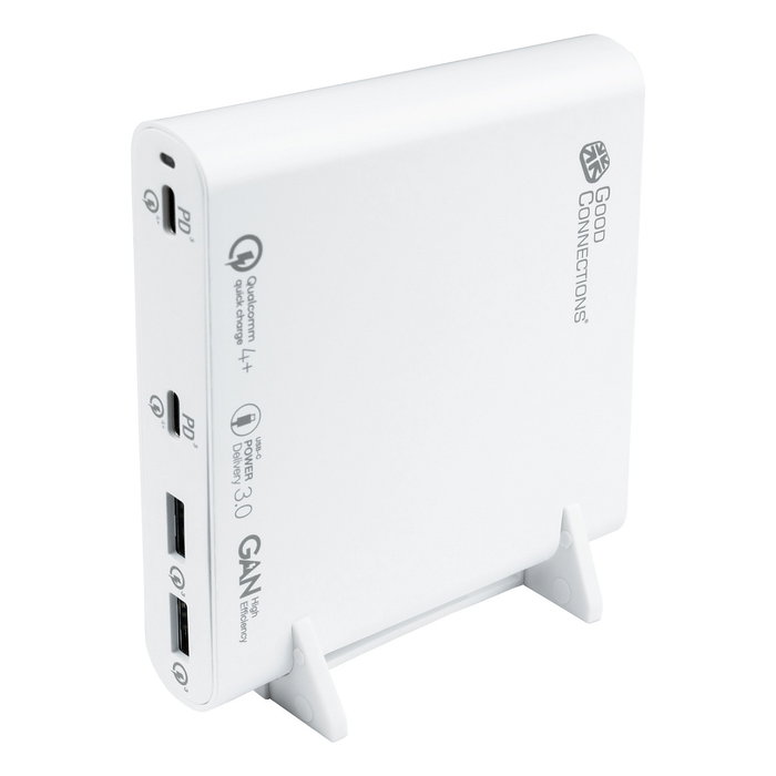 GoodConnections Estación de carga rápida de escritorio 120W 4 puertos (2xUSB-C/2xUSB-A) Blanco GoodConnections Estación de carga rápida de escritorio 120W 4 puertos (2xUSB-C/2xUSB-A) Blanco