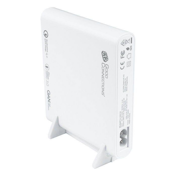 GoodConnections Estación de carga rápida de escritorio 120W 4 puertos (2xUSB-C/2xUSB-A) Blanco GoodConnections Estación de carga rápida de escritorio 120W 4 puertos (2xUSB-C/2xUSB-A) Blanco