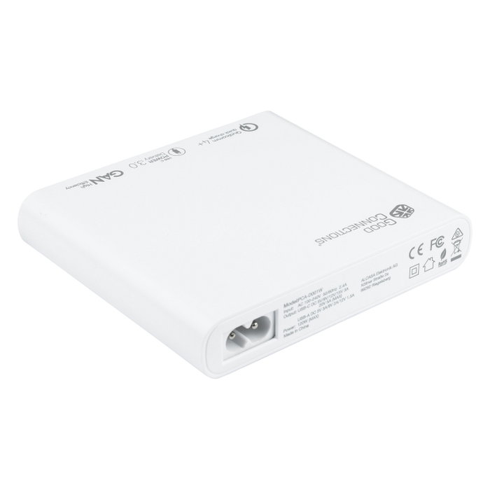 GoodConnections Estación de carga rápida de escritorio 120W 4 puertos (2xUSB-C/2xUSB-A) Blanco GoodConnections Estación de carga rápida de escritorio 120W 4 puertos (2xUSB-C/2xUSB-A) Blanco