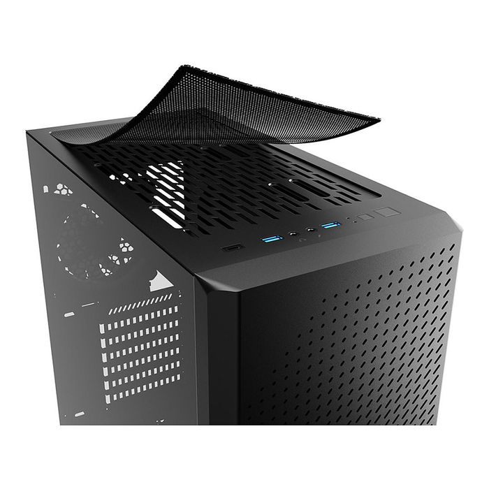 Sharkoon VS9 RGB Midi Tower Negro PC Caja con Ventana y RGB para ATX, micro ATX, Mini-ITX