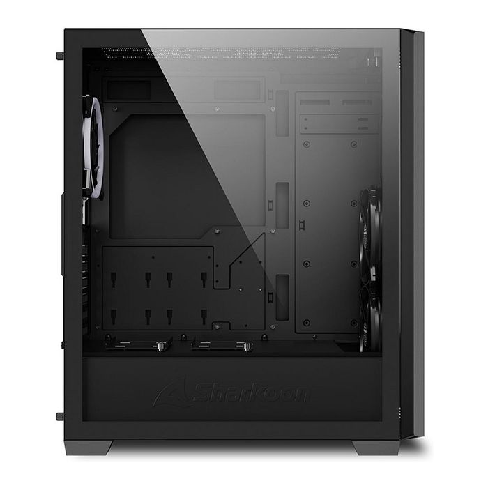 Sharkoon VS9 RGB Midi Tower Negro PC Caja con Ventana y RGB para ATX, micro ATX, Mini-ITX