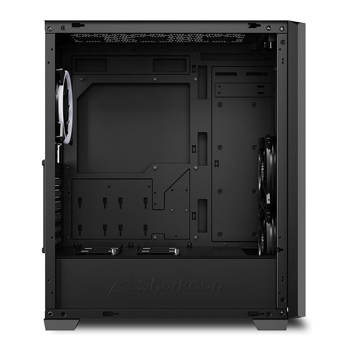 Sharkoon VS9 RGB Midi Tower Negro PC Caja con Ventana y RGB para ATX, micro ATX, Mini-ITX