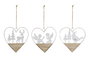 DKD Home Decor Decoración Colgante de Metal y Madera Surtida