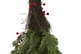 DKD Home Decor Decoración Navidad Tradicional Verde Rojo 25 x 76 x 25 cm (2 Unidades)