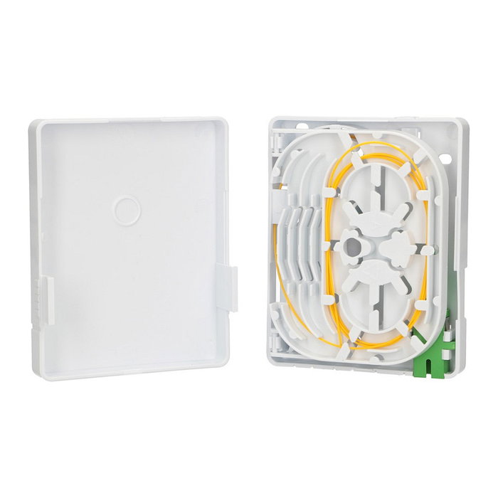 Extralink Olivia 2 Splicer Fiber Optic Box con Pigtail y Adaptador SC/APC - Blanco