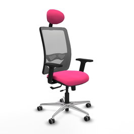 PIQUERAS Y CRESPO Silla de oficina Zulema Rosa y Gris