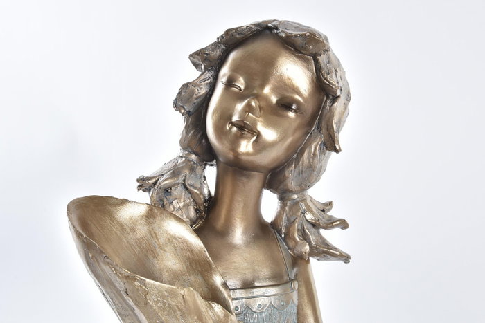 DKD Home Decor Figura de Resina Niña (Surtido de Colores)
