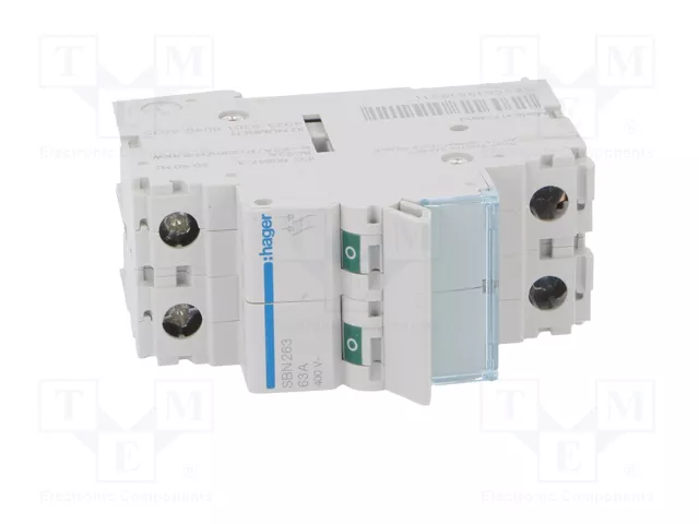 HAGER Interruptor de aislamiento 2 polos 63A 400VAC
