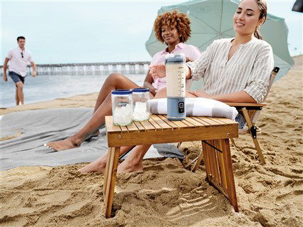 Ninja BC151EUNV Batidora de Vaso Individual para Smoothies Azul, Portátil USB-C, Vaso 530ml con Tapa de Viaje