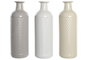 DKD Home Decor Set de 3 Jarrones Geométricos de Dolomita, 13x13x40,5 cm