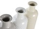 DKD Home Decor Set de 3 Jarrones Geométricos de Dolomita, 13x13x40,5 cm