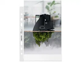 Fundas Leitz Negro Transparente Polipropileno Plástico