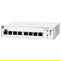 HPE Aruba Instant On 1830 Switch Gestionado 8 Puertos Gigabit Ethernet (10/100/1000) Montaje Rack Full Duplex 16 Gbit/s ARM Cortex-A9