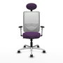 PIQUERAS Y CRESPO Silla de oficina Zulema con Mecanismo Sincro Morado y Blanco
