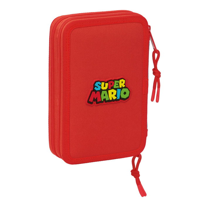 Safta Plumier Super Mario Doble Cremallera 29 Piezas