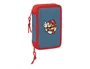 Safta Plumier Escolar Super Mario con Doble Cremallera, 29 Piezas, Dimensiones 195x125x40 mm