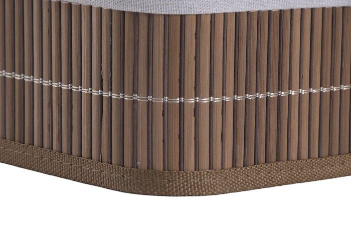 DKD Home Decor Set de 3 Cestas de Bambú Marrón 26x19x12 cm