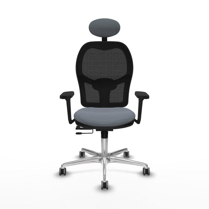 PIQUERAS Y CRESPO Silla de oficina Jorquera con mecanismo Sincro/Traslack, Gris y Negro PIQUERAS Y CRESPO Silla de oficina Jorquera con mecanismo Sincro/Traslack, Gris y Negro