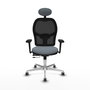 PIQUERAS Y CRESPO Silla de oficina Jorquera con mecanismo Sincro/Traslack, Gris y Negro