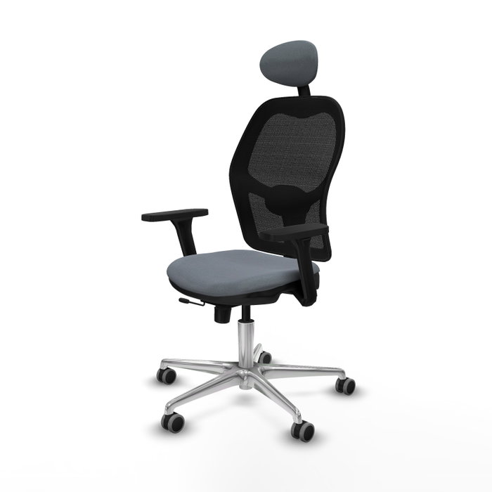 PIQUERAS Y CRESPO Silla de oficina Jorquera con mecanismo Sincro/Traslack, Gris y Negro PIQUERAS Y CRESPO Silla de oficina Jorquera con mecanismo Sincro/Traslack, Gris y Negro