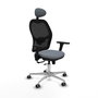 PIQUERAS Y CRESPO Silla de oficina Jorquera con mecanismo Sincro/Traslack, Gris y Negro