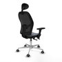 PIQUERAS Y CRESPO Silla de oficina Jorquera con mecanismo Sincro/Traslack, Gris y Negro