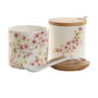 DKD Home Decor Azucarero Almendro 2024 Pack de 2 en Rosa, Blanco y Lila