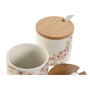 DKD Home Decor Azucarero Almendro 2024 Pack de 2 en Rosa, Blanco y Lila