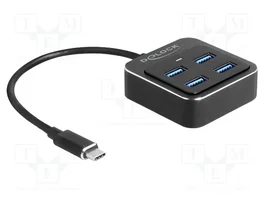 DeLOCK Hub USB 3.2 Gen 2 Type-C con 4 puertos USB Tipo-A 10 Gbps