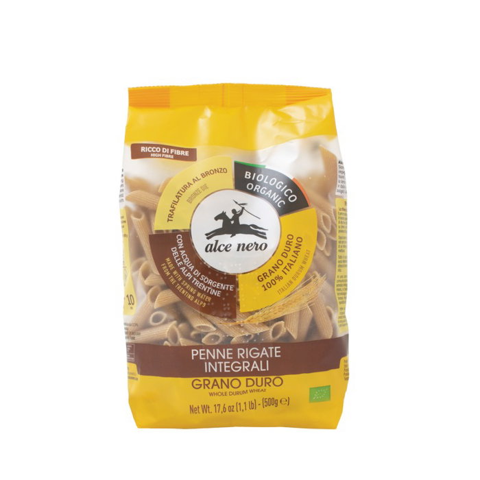 ALCE NERO Macarrones de Trigo Duro Integral BIO 500 g ALCE NERO Macarrones de Trigo Duro Integral BIO 500 g