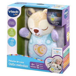Vtech Peluche de Cuna Osito Melodías con Frases, Canciones y Luces 23x19x8,5 cm