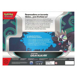 Pokemon Juego de Cartas Blister Grafaiai ex box español con 4 paquetes de refuerzo, 2 cartas de promoción, 1 carta XL y 1 tarjeta de código