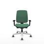 PIQUERAS Y CRESPO Silla de oficina Alares Verde esmeralda con mecanismo Sincro/Traslack y brazos 1D