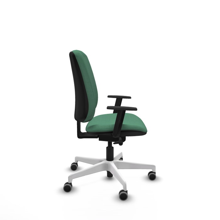 PIQUERAS Y CRESPO Silla de oficina Alares Verde esmeralda con mecanismo Sincro/Traslack y brazos 1D