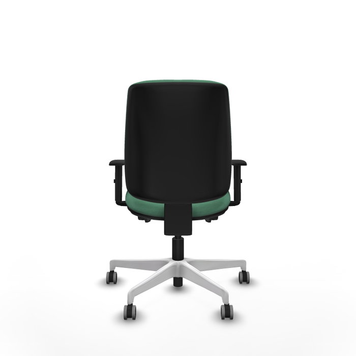 PIQUERAS Y CRESPO Silla de oficina Alares Verde esmeralda con mecanismo Sincro/Traslack y brazos 1D