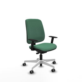 PIQUERAS Y CRESPO Silla de oficina Alares Verde esmeralda con mecanismo Sincro/Traslack y brazos 1D