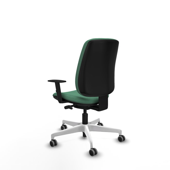 PIQUERAS Y CRESPO Silla de oficina Alares Verde esmeralda con mecanismo Sincro/Traslack y brazos 1D