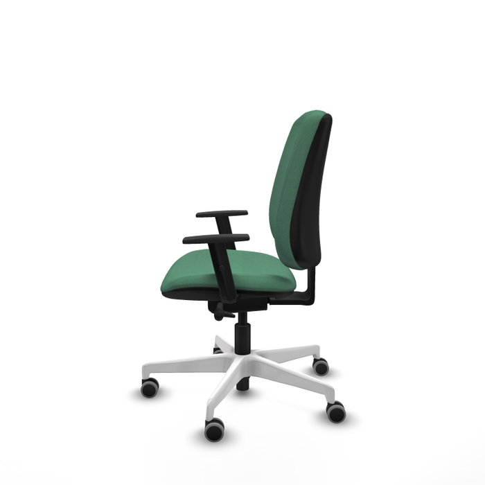 PIQUERAS Y CRESPO Silla de oficina Alares Verde esmeralda con mecanismo Sincro/Traslack y brazos 1D