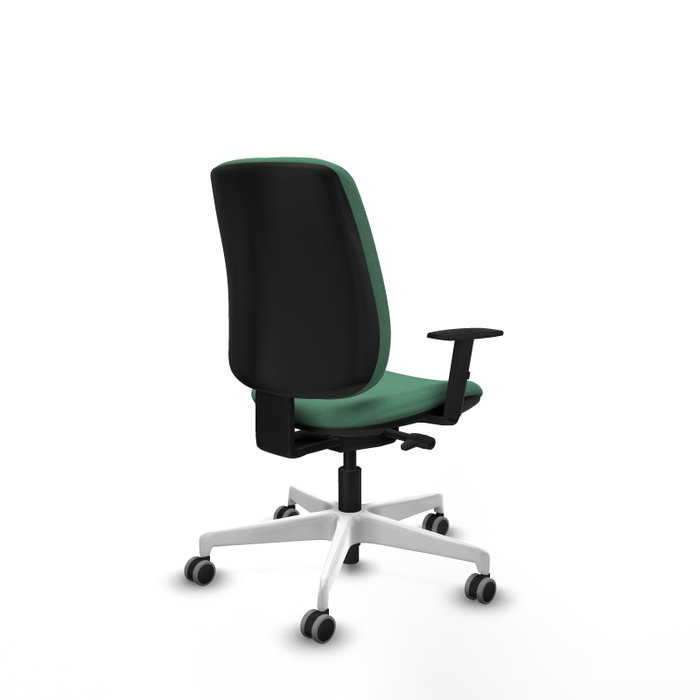 PIQUERAS Y CRESPO Silla de oficina Alares Verde esmeralda con mecanismo Sincro/Traslack y brazos 1D