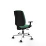 PIQUERAS Y CRESPO Silla de oficina Alares Verde esmeralda con mecanismo Sincro/Traslack y brazos 1D