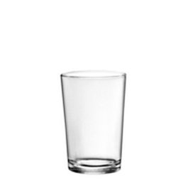 Bormioli Vaso Caña Lisa - Vidrio Tensionado, 9 cl, Altura 86 mm, Diámetro 50 mm, Borde Grueso (Set de 12)