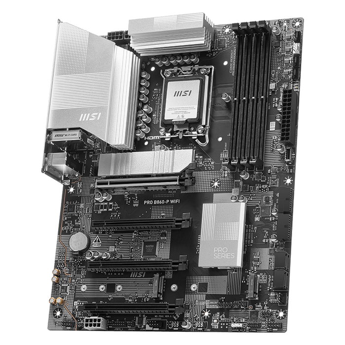 MSI Placa Base PRO B860-P WiFi (601-7E41-02S) ATX DDR5 Wi-Fi 7 Intel B860 LGA 1851 PCIe 5.0