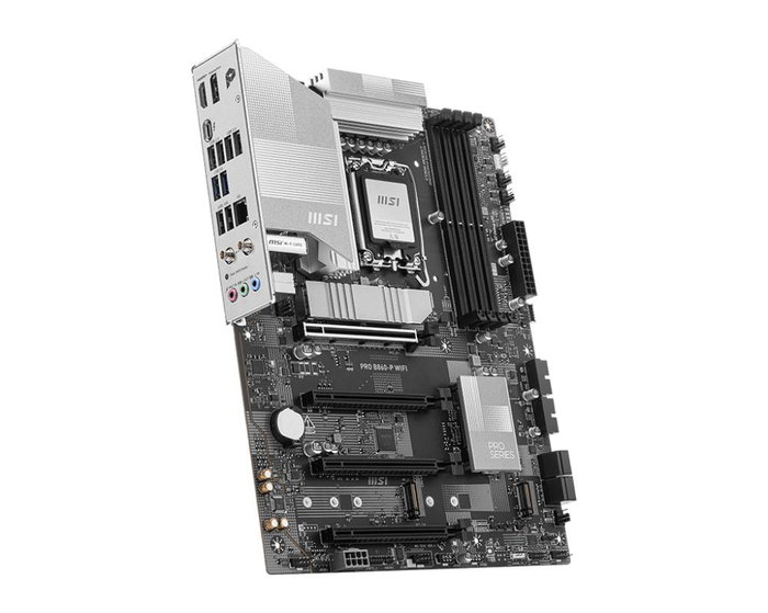 MSI PRO B860-P WiFi (601-7E41-02S) Placa Base ATX, Socket LGA 1851 para Intel Core Ultra, Chipset B860, Wi-Fi 7, PCIe 5.0, 4xM.2, DDR5 8600(OC) MT/s, Thunderbolt 4