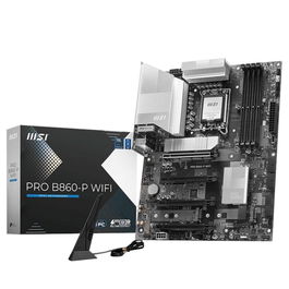 MSI PRO B860-P WiFi (601-7E41-02S) Placa Base ATX, Socket LGA 1851 para Intel Core Ultra, Chipset B860, Wi-Fi 7, PCIe 5.0, 4xM.2, DDR5 8600(OC) MT/s, Thunderbolt 4