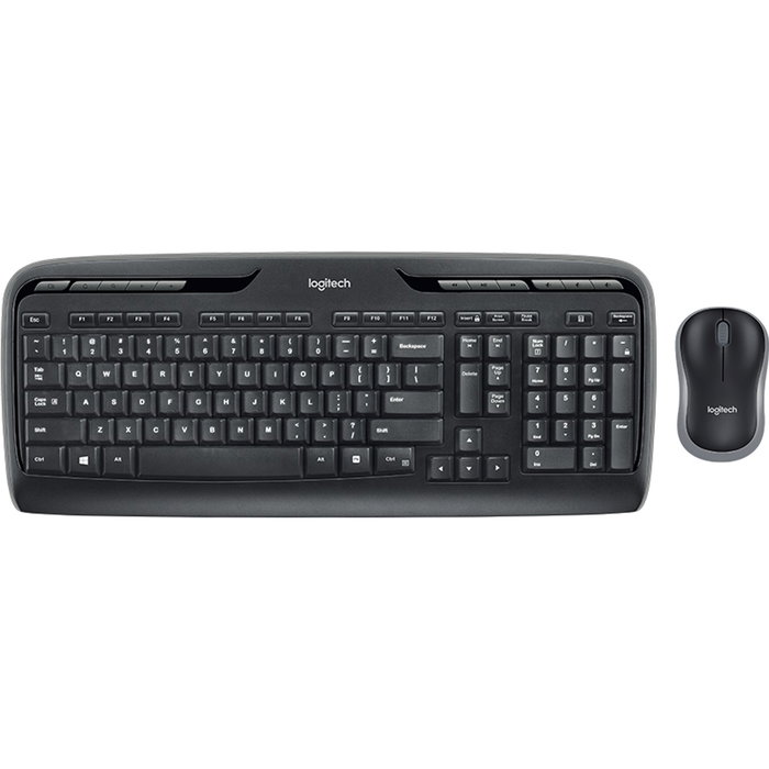Logitech MK330 Combo de Teclado y Ratón Inalámbrico US International Negro