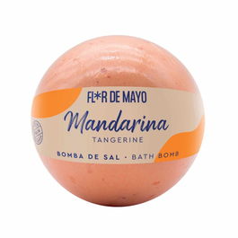 Flor De Mayo Bomba de Sal Efervescente Mandarina 200 gr - Relajación y Piel Suave con Urea Hidratante