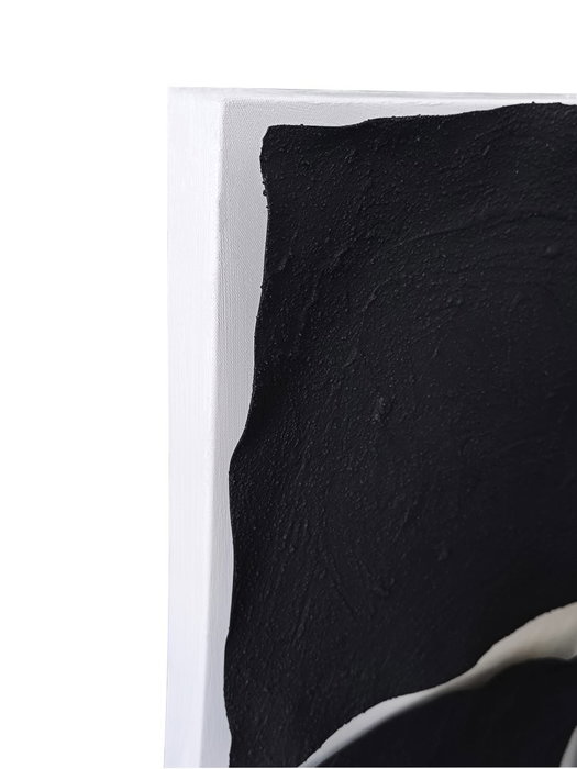 DKD Home Decor Cuadro Moderno Lienzo Papel Blanco Negro 80 x 80 cm (2 Unidades)