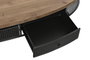 DKD Home Decor Mesa de Centro Abeto y Metal con 2 Cajones Negro